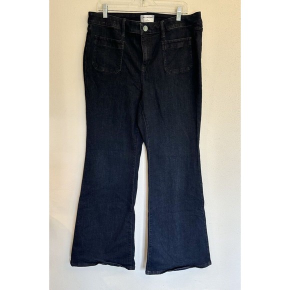 Lane Bryant Flex Magic Waistband High Rise Boot‎ Cut Jean Size 16 Pocket Accents - Picture 1 of 16